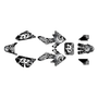 honda crf50 graphics kit 2013-2026 core series white