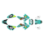honda crf50 graphics kit 2004-2012 pecker series teal