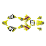honda crf50 graphics kit 2004-2012 predator series yellow