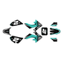 honda crf50 graphics kit 2013-2026 lightning series teal