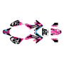 honda crf50 graphics kit 2004-2012 semperfi series pink