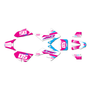 honda crf50 graphics kit 2013-2026 quantum series magenta