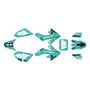 honda crf50 graphics kit 2013-2026 rebel series teal-shift
