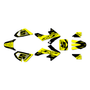 honda crf50 graphics kit 2004-2012 venom series yellow