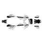 honda crf50 graphics kit 2004-2012 voltiac series white