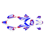 honda crf50 graphics kit 2004-2012 warrior series red-blue
