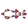 honda crf50 graphics kit 2013-2026 vandal series red