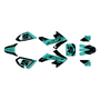 honda crf50 graphics kit 2013-2026 venom series teal