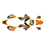 honda crf50 graphics kit 2013-2026 warrior series orange