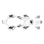 honda crf50 graphics kit 2013-2026 whiplash series white
