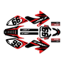 honda crf80 graphics kit 2011-2016 division series red