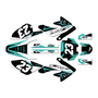 honda crf80 graphics kit 2011-2016 evader series teal