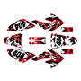 honda crf70 graphics kit all years invasion series red