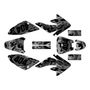 honda crf70 graphics kit all years invasion series smoke