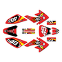 honda crf70 graphics kit all years pecker series red