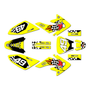 honda crf70 graphics kit all years pecker series yellow