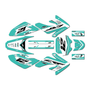 honda crf80 graphics kit 2004-2010 lethal series teal