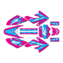 honda crf80 graphics kit 2004-2010 lethal series magenta