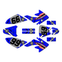 honda crf70 graphics kit all years predator series blue