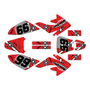 honda crf70 graphics kit all years predator series red