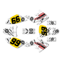 honda crf70 graphics kit all years predator series white