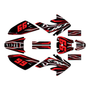honda crf70 graphics kit all years prime series red