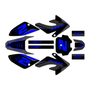 honda crf80 graphics kit 2011-2016 lightning series blue-shift