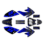 honda crf70 graphics kit all years revolt series blue