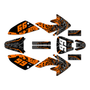 honda crf70 graphics kit all years revolt series orange