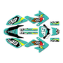 honda crf80 graphics kit 2004-2010 pecker series teal