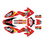honda crf80 graphics kit 2011-2016 pecker series red