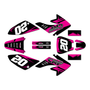 honda crf70 graphics kit all years spear series magenta