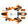honda crf70 graphics kit all years speed series orange