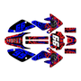 honda crf80 graphics kit 2011-2016 revolt series red-blue