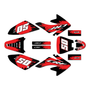 honda crf70 graphics kit all years splash series red
