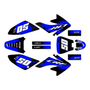 honda crf70 graphics kit all years splash series blue