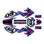 honda crf80 graphics kit 2004-2010 shatter series magenta-cyan