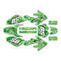 honda crf80 graphics kit 2004-2010 snagged series green