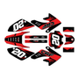 honda crf80 graphics kit 2011-2016 spear series red