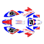 honda crf70 graphics kit all years venom series blue