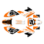 honda crf70 graphics kit all years venom series orange