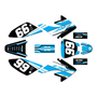 honda crf70 graphics kit all years viper series cyan