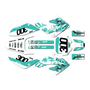 honda crf80 graphics kit 2004-2010 surfs series teal