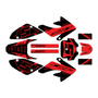honda crf80 graphics kit 2004-2010 venom series red-shift
