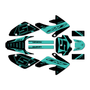 honda crf80 graphics kit 2004-2010 venom series teal-shift