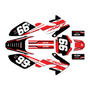 honda crf80 graphics kit 2011-2016 viper series red