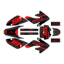 honda crf80 graphics kit 2004-2010 warrior series red-shift