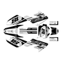 honda crf80 graphics kit 2004-2010 warrior series white