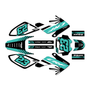 honda crf100 graphics kit 2011-2016 fh series teal