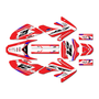 honda crf100 graphics kit 2004-2010 lethal series red